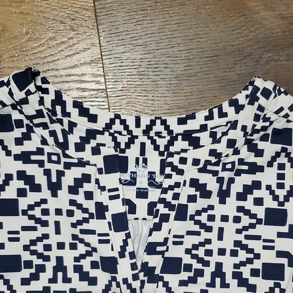 Southern Tide Blue and White Sleeveless Sheath Dress - Picture 3 of 8